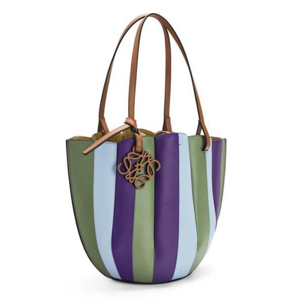 【ロエベ】国内発送★シェル トートバッグ スモール ストライプ